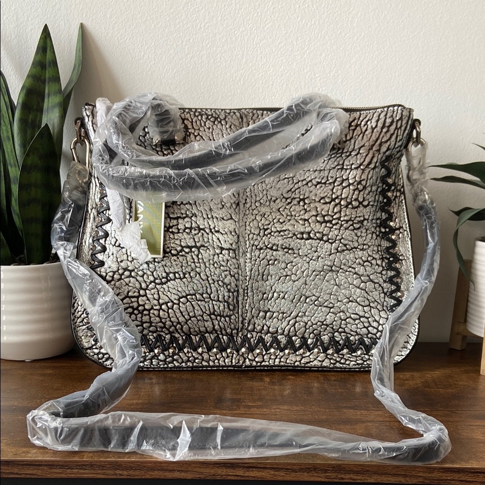 NWT ORYANY Silver & Black Shoulder/Crossbody Bag